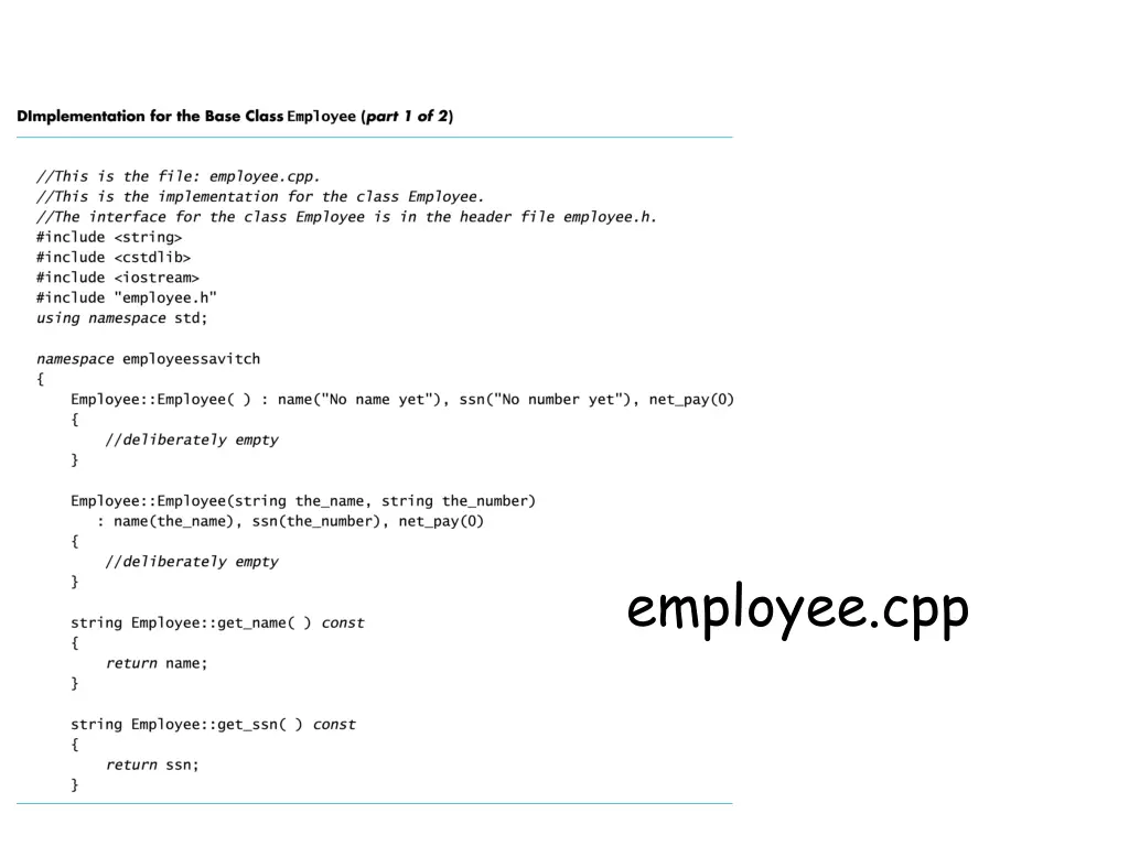 employee cpp