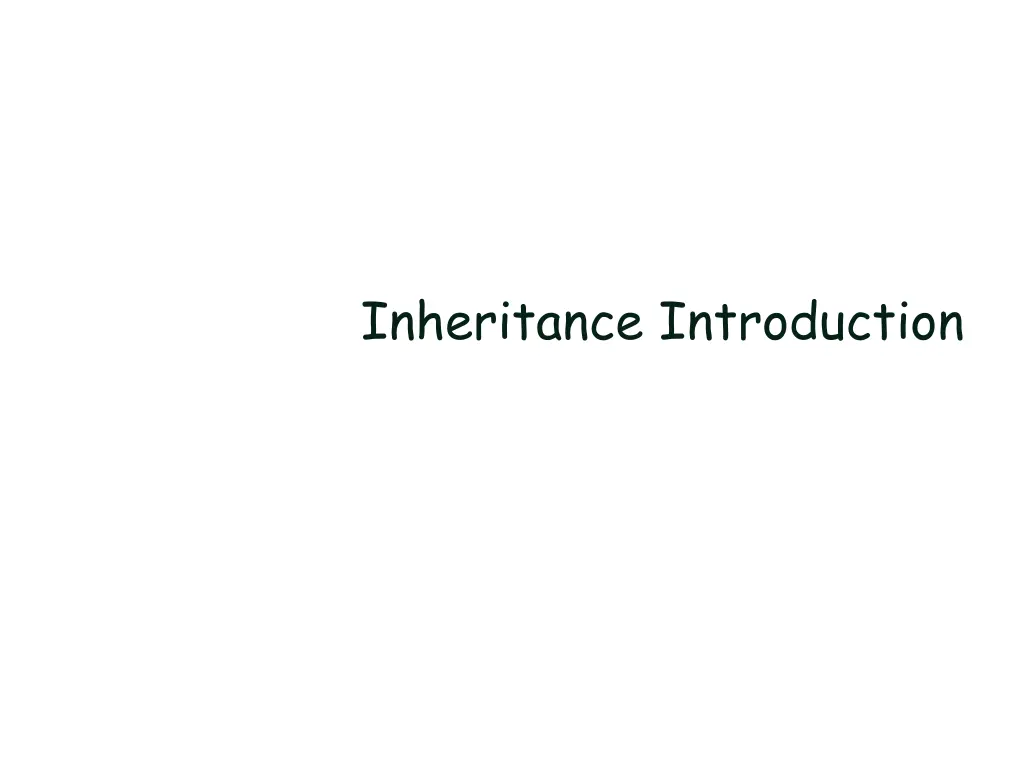 inheritance introduction