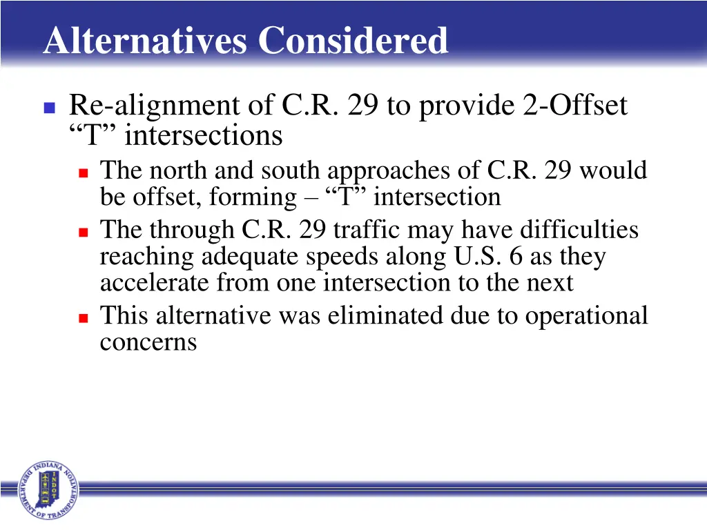 alternatives considered 2