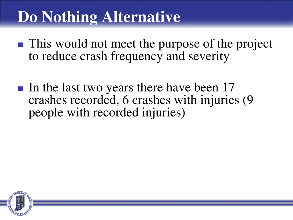 do nothing alternative