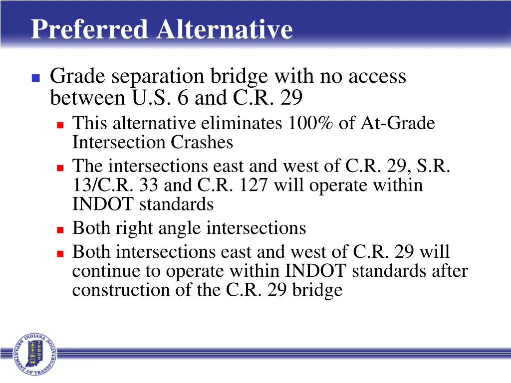 preferred alternative