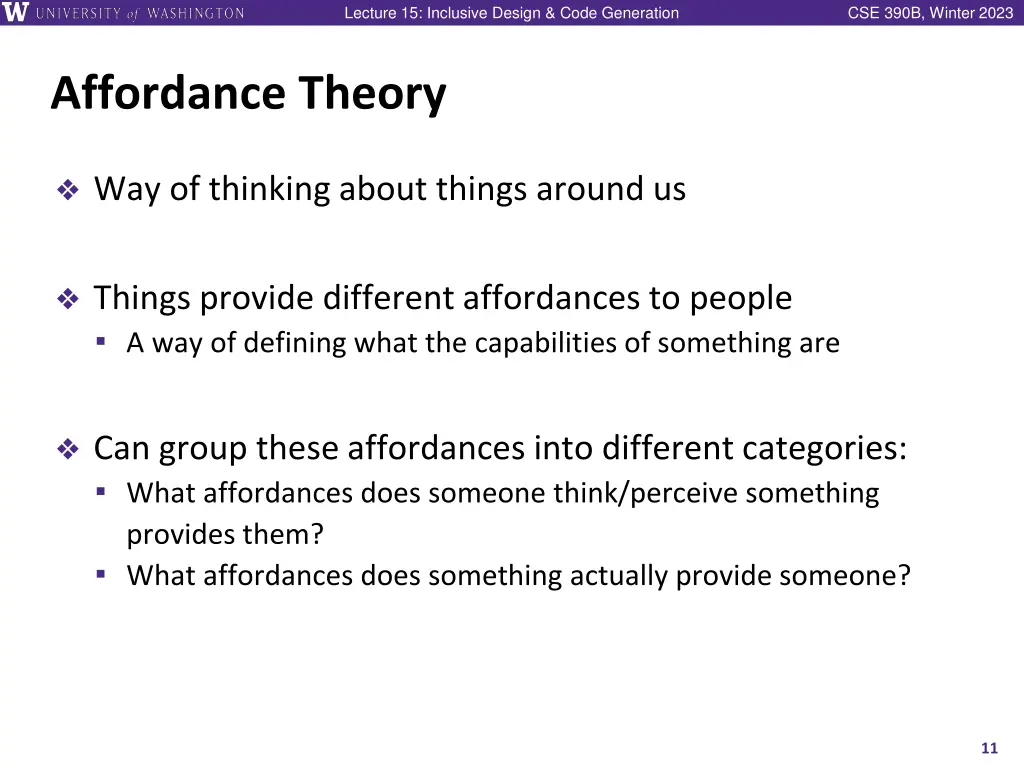 lecture 15 inclusive design code generation 10
