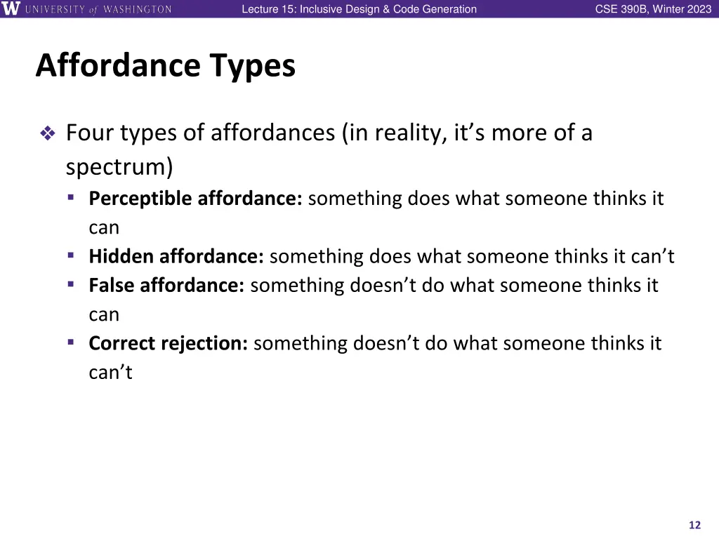 lecture 15 inclusive design code generation 11