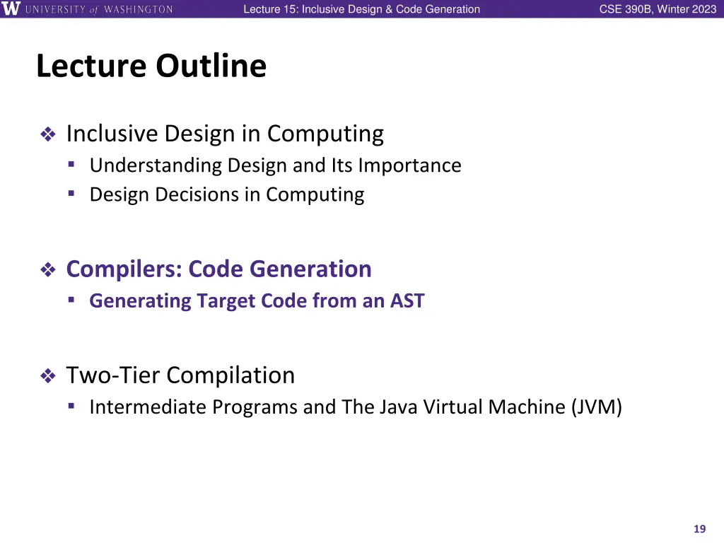 lecture 15 inclusive design code generation 18
