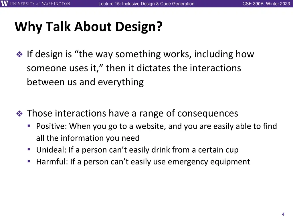 lecture 15 inclusive design code generation 3
