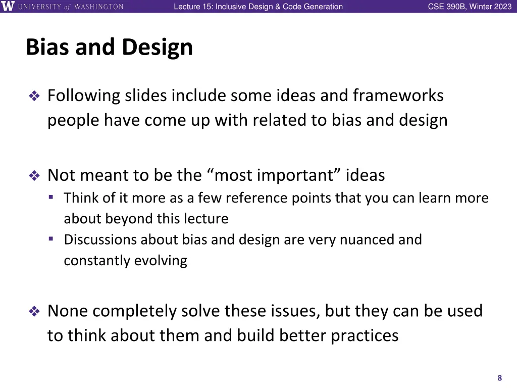 lecture 15 inclusive design code generation 7