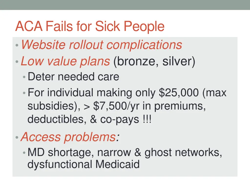 aca fails for sick people website rollout