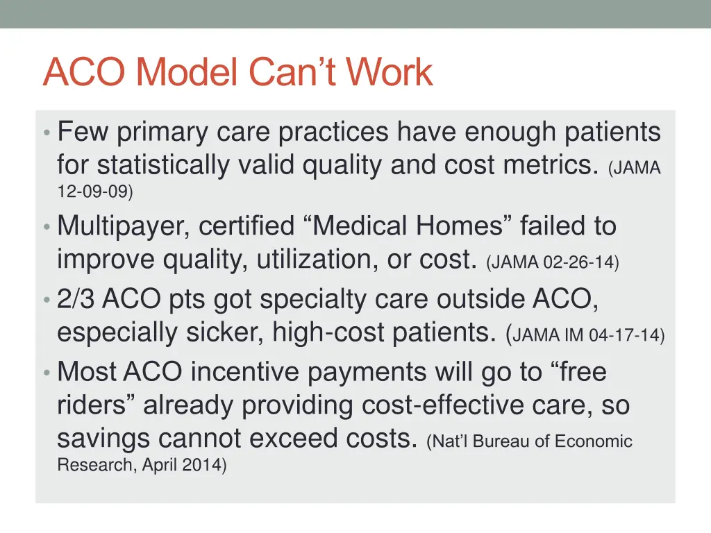 aco model can t work