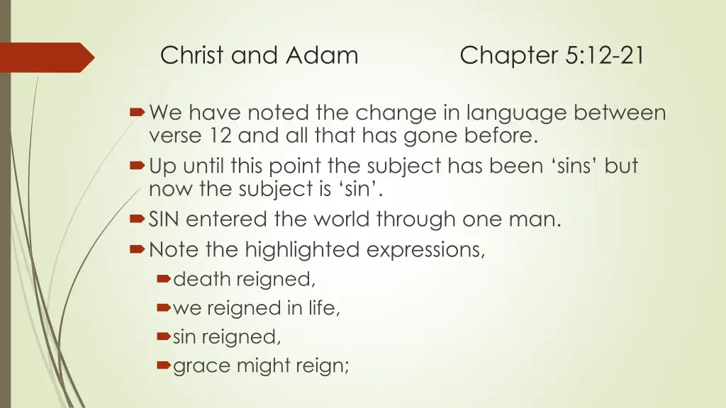 christ and adam chapter 5 12 21 8