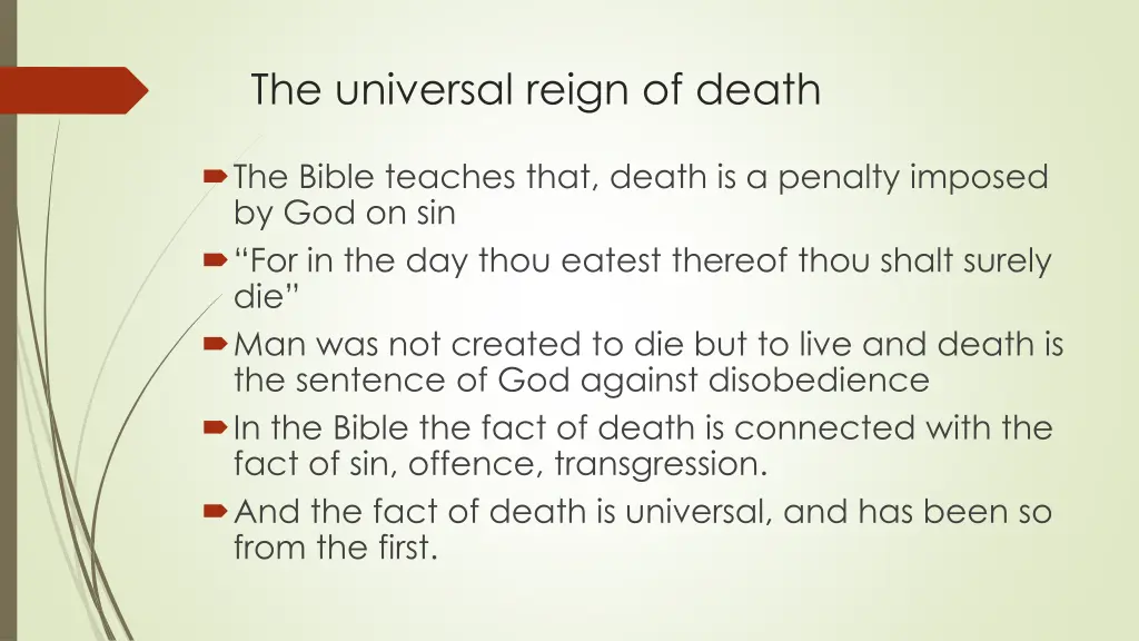 the universal reign of death 1
