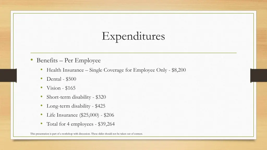 expenditures