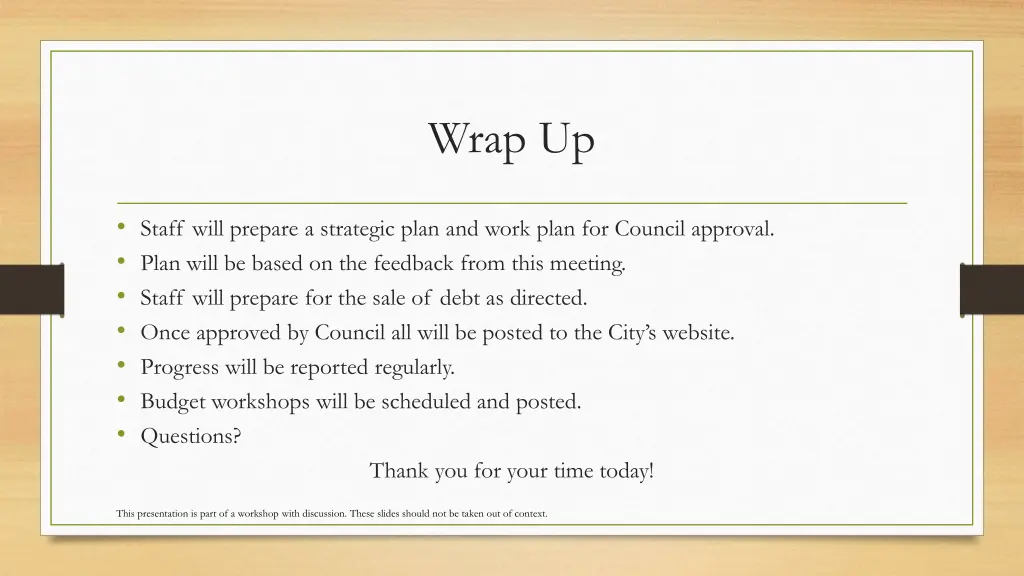 wrap up