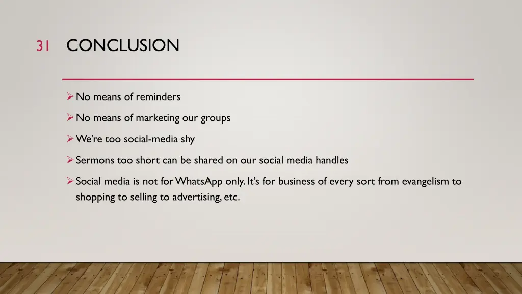 conclusion 1