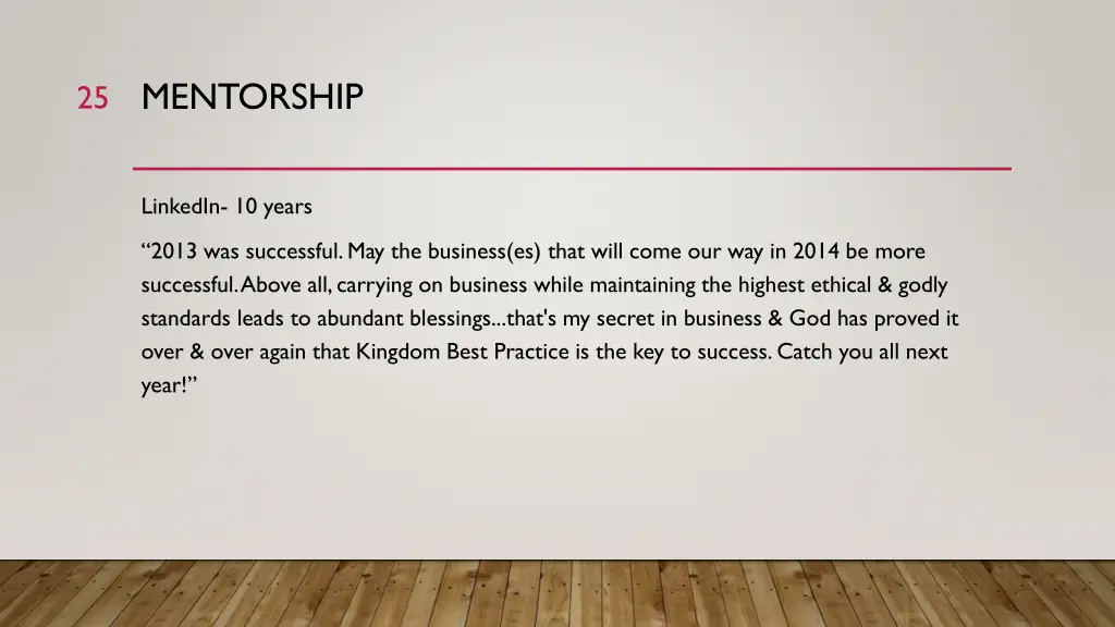 mentorship 2