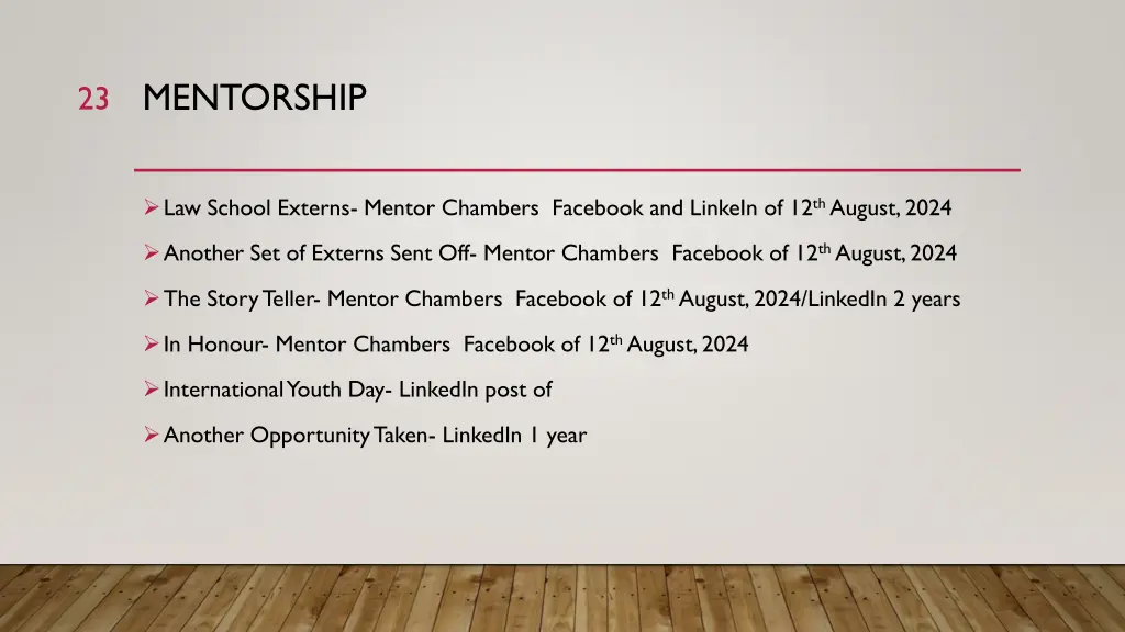 mentorship