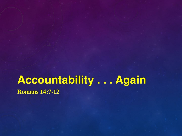accountability again romans 14 7 12