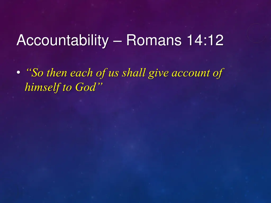 accountability romans 14 12