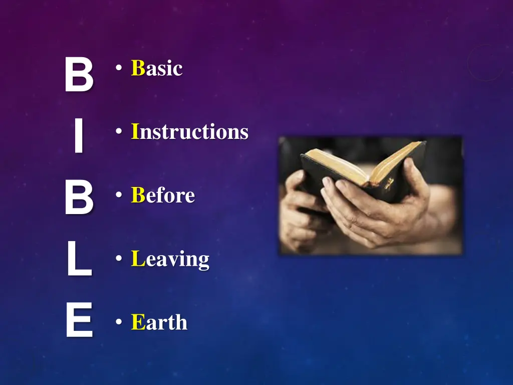 b i b l e