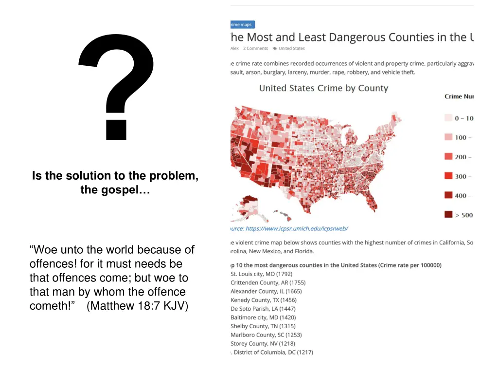 is the solution to the problem the gospel