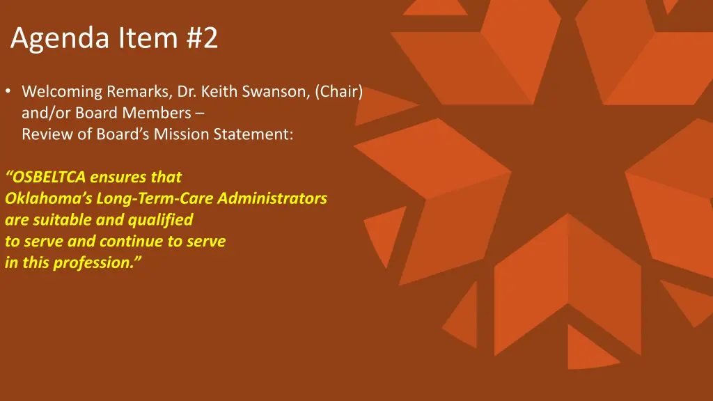 agenda item 2