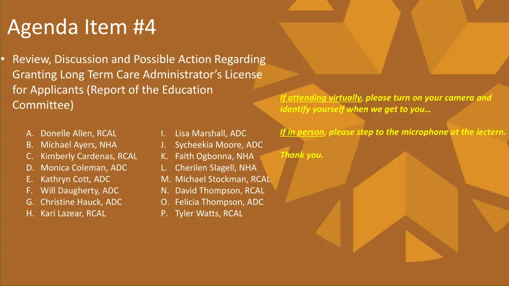 agenda item 4