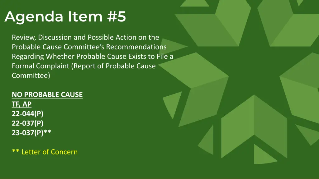 agenda item 5