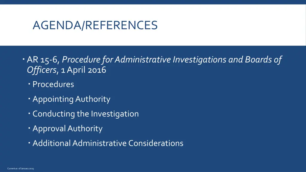agenda references
