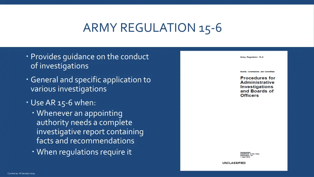 army regulation 15 6