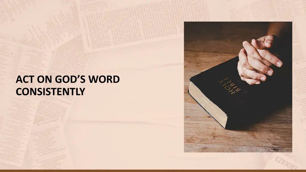 act on god s word consistently