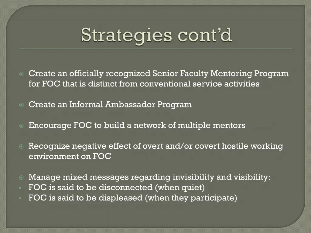 create an officially recognized senior faculty