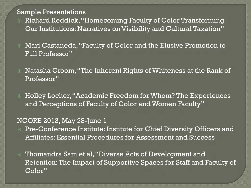 sample presentations richard reddick homecoming