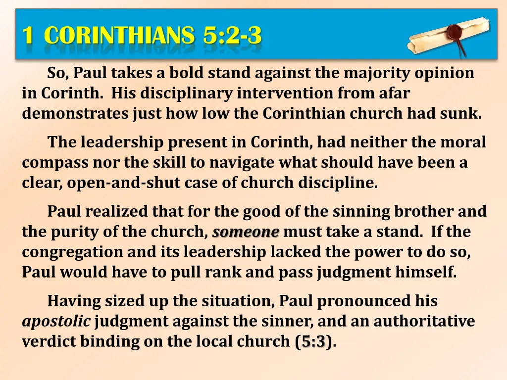 1 corinthians 5 2 3 5