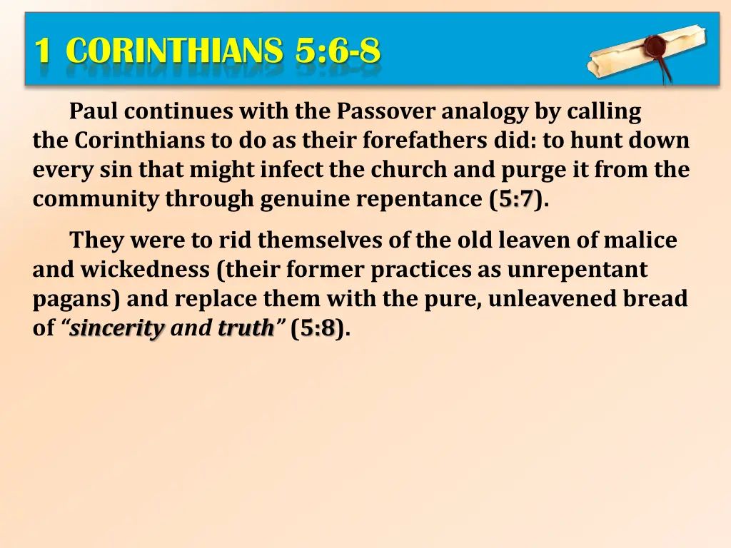 1 corinthians 5 6 8 4
