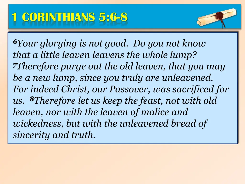 1 corinthians 5 6 8