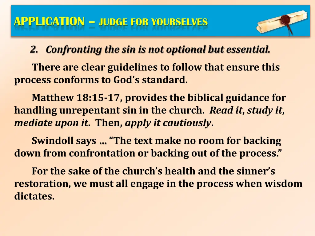 application judge for yourselves 4