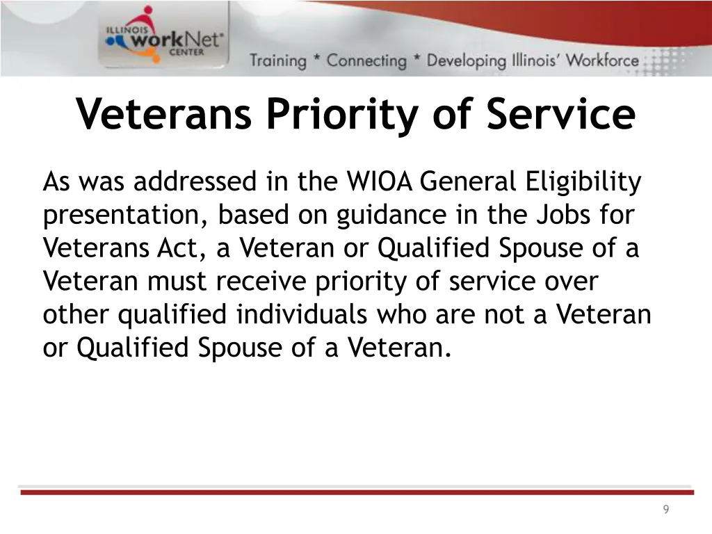 veterans priority of service