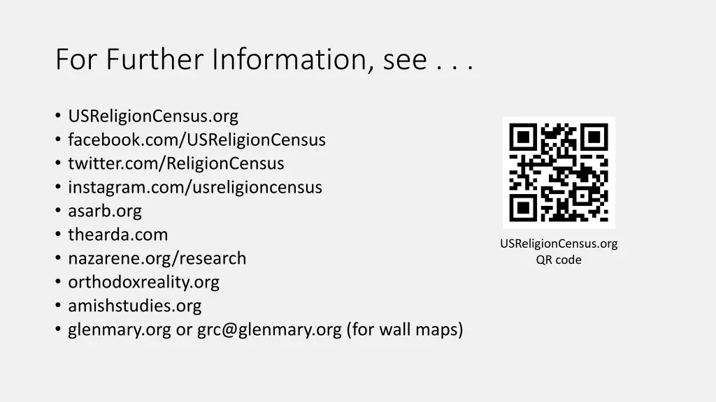 for further information see