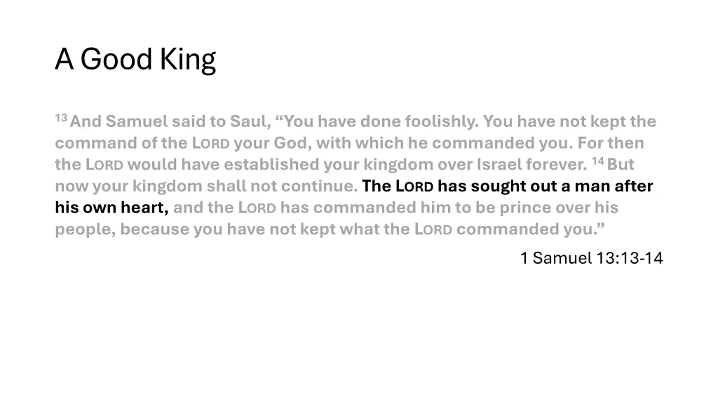 a good king