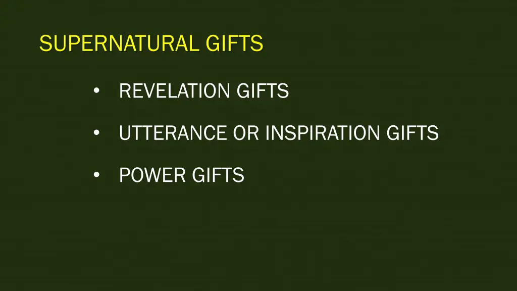 supernatural gifts