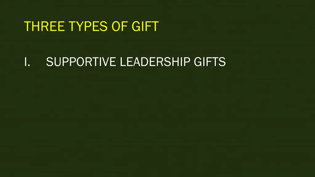 three types of gift 1