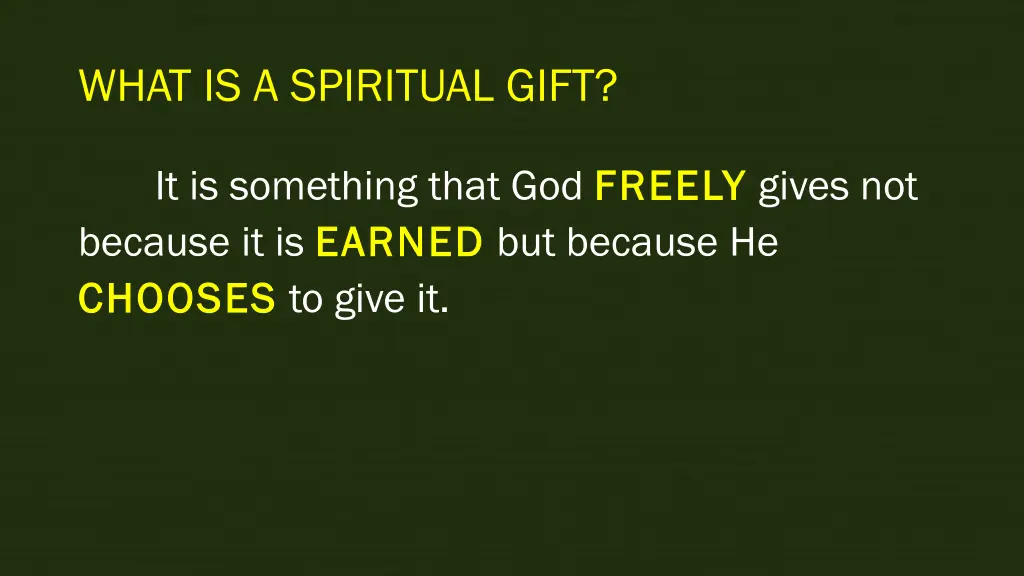 what is a spiritual gift