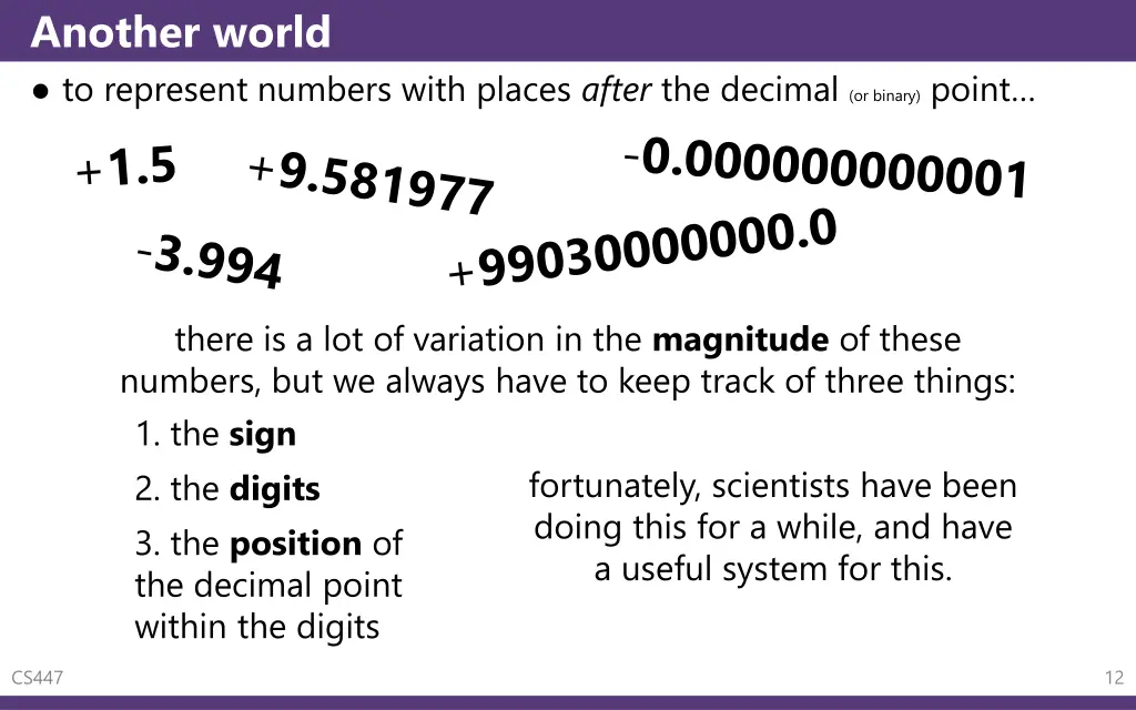 another world to represent numbers with places