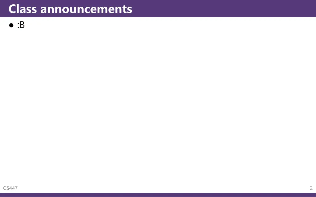 class announcements b
