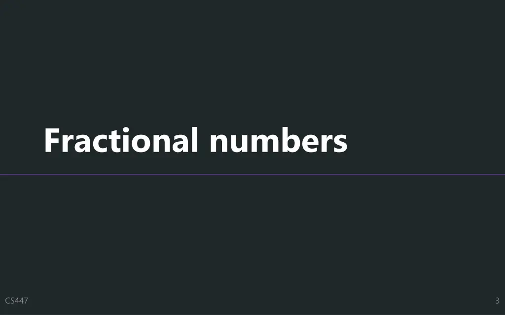 fractional numbers