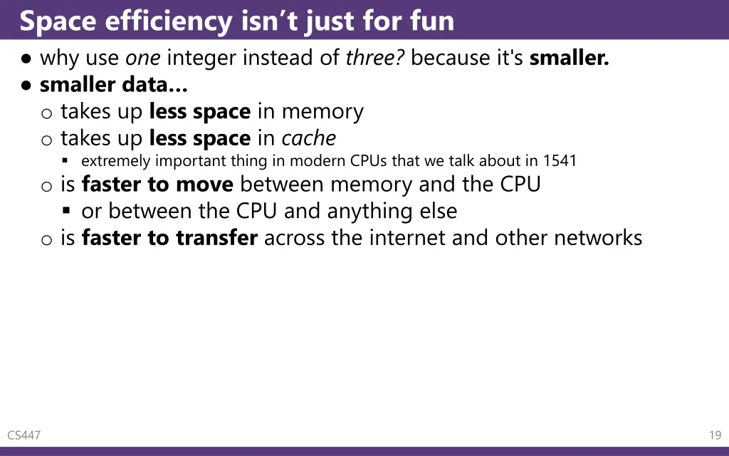 space efficiency isn t just