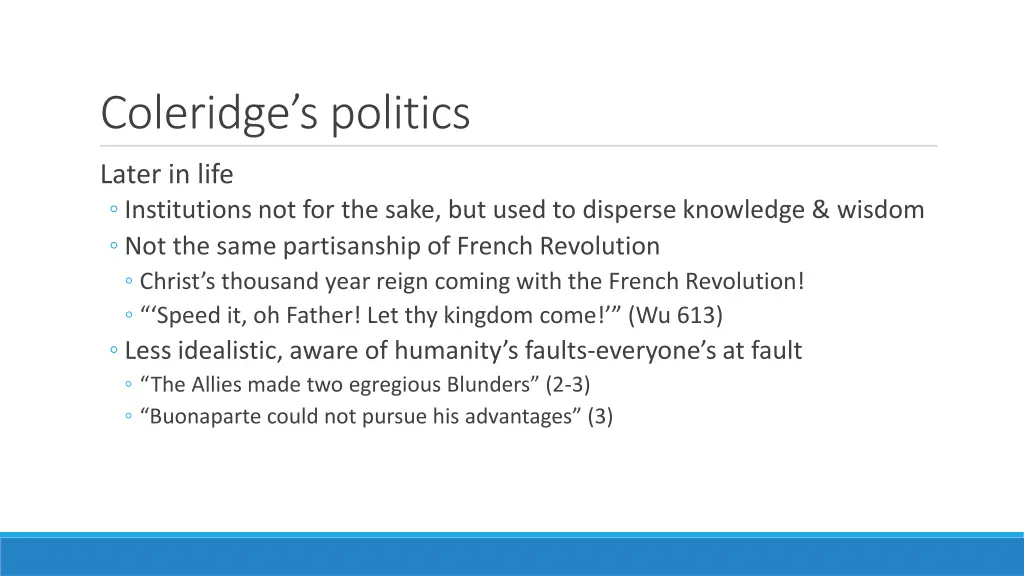 coleridge s politics