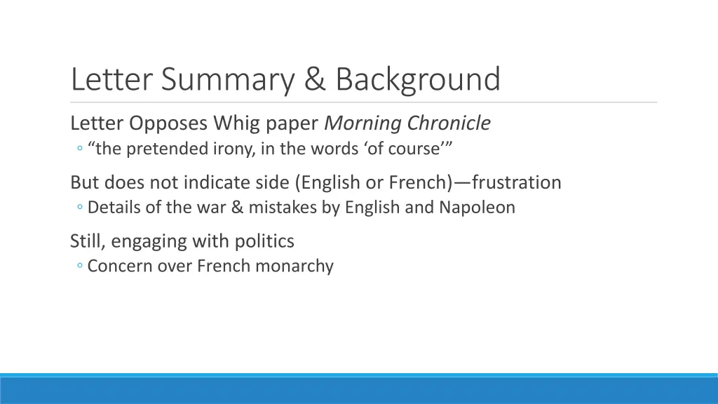 letter summary background
