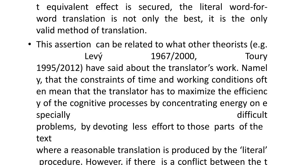 in communicative as in semantic translation