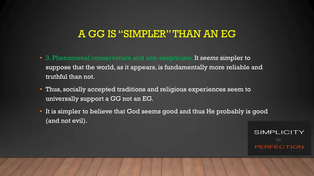 a gg is simpler than an eg