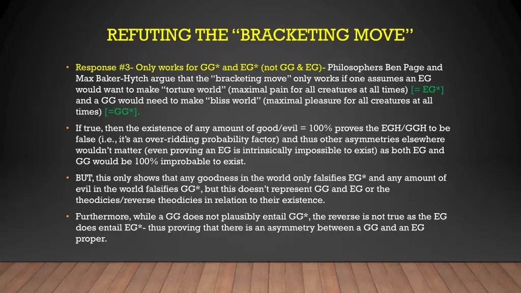 refuting the bracketing move 1